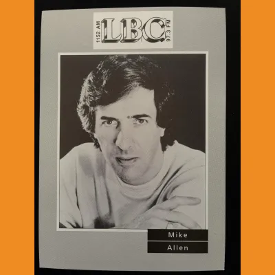 Mike Allen LBC photocard, early 90s