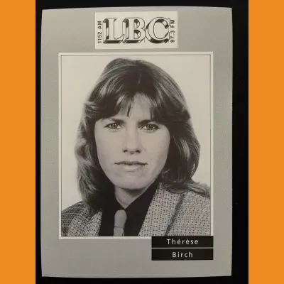 Thérèse Birch LBC photocard, early 90s