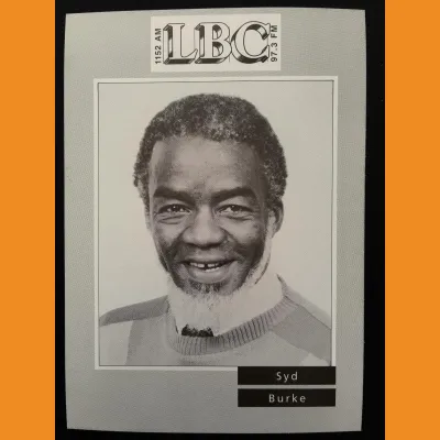 Syd Burke LBC photocard, early 90s