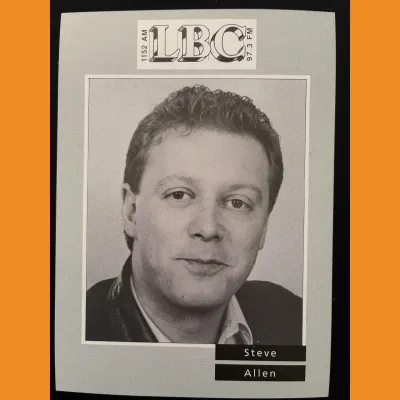 Steve Allen LBC photocard, early 90s