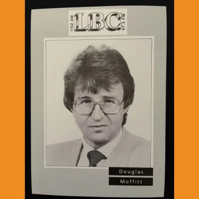 Douglas Moffitt LBC photocard, early 90s