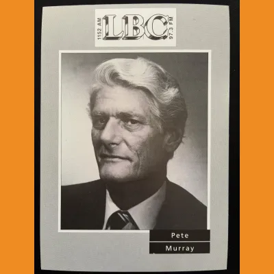 Pete Murray LBC photocard, early 90s