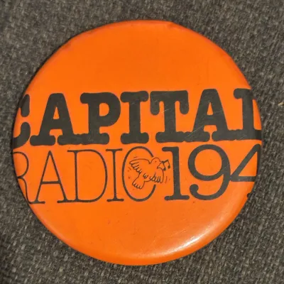 Capital Radio 294 badge, early 80s