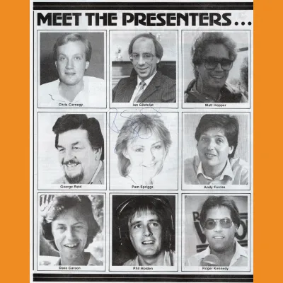 Radio Victory "Meet the presenters" page, 1980s