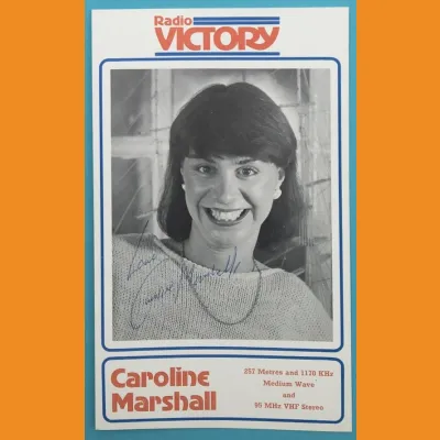 Caroline Marshall Radio Victory photocard, early 1980s