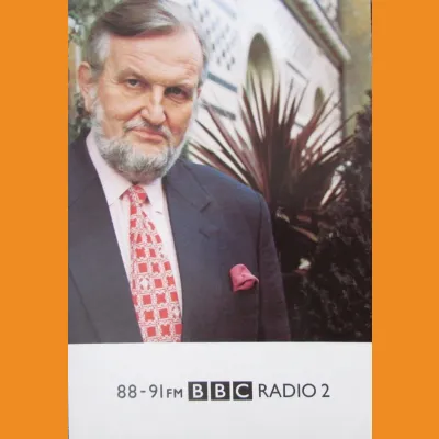 Sheridan Morley BBC Radio 2 photocard, late 90s
