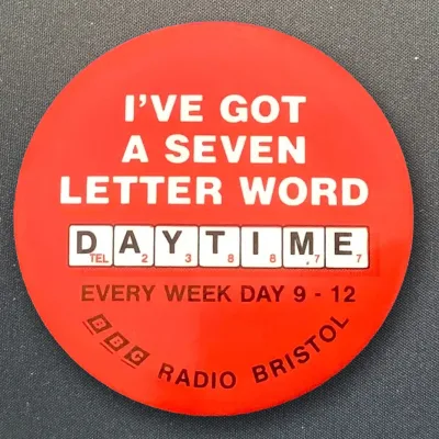 BBC Radio Bristol Daytime badge, 1980s
