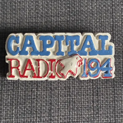 Capital Radio 194 cut-out badge, early 80s
