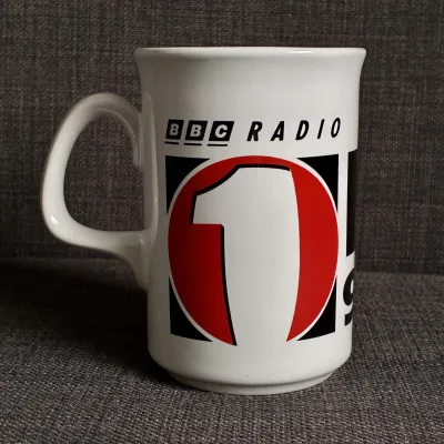 BBC Radio 1 FM 97-99 tall mug, mid 90s