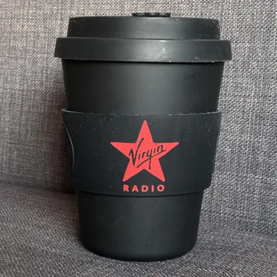 Virgin Radio reusable travel cup