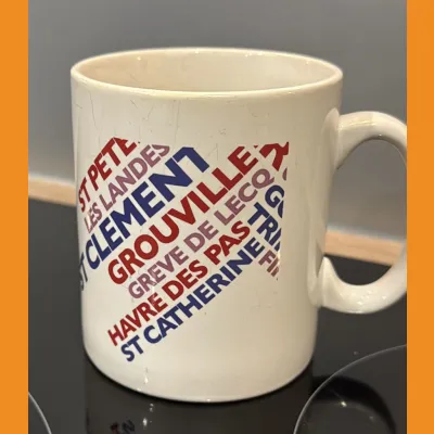 BBC Radio Jersey placenames mug, 2010s