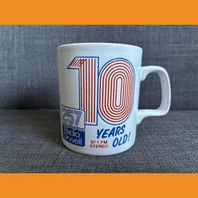 Radio Orwell 10th Anniversary mug, 1985