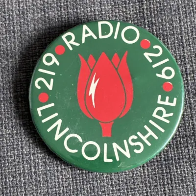 Radio Lincolnshire 219 badge, 1980s