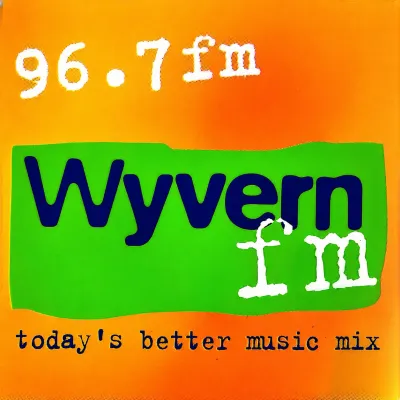 Wyvern FM 96.7 Car Sticker 1990s